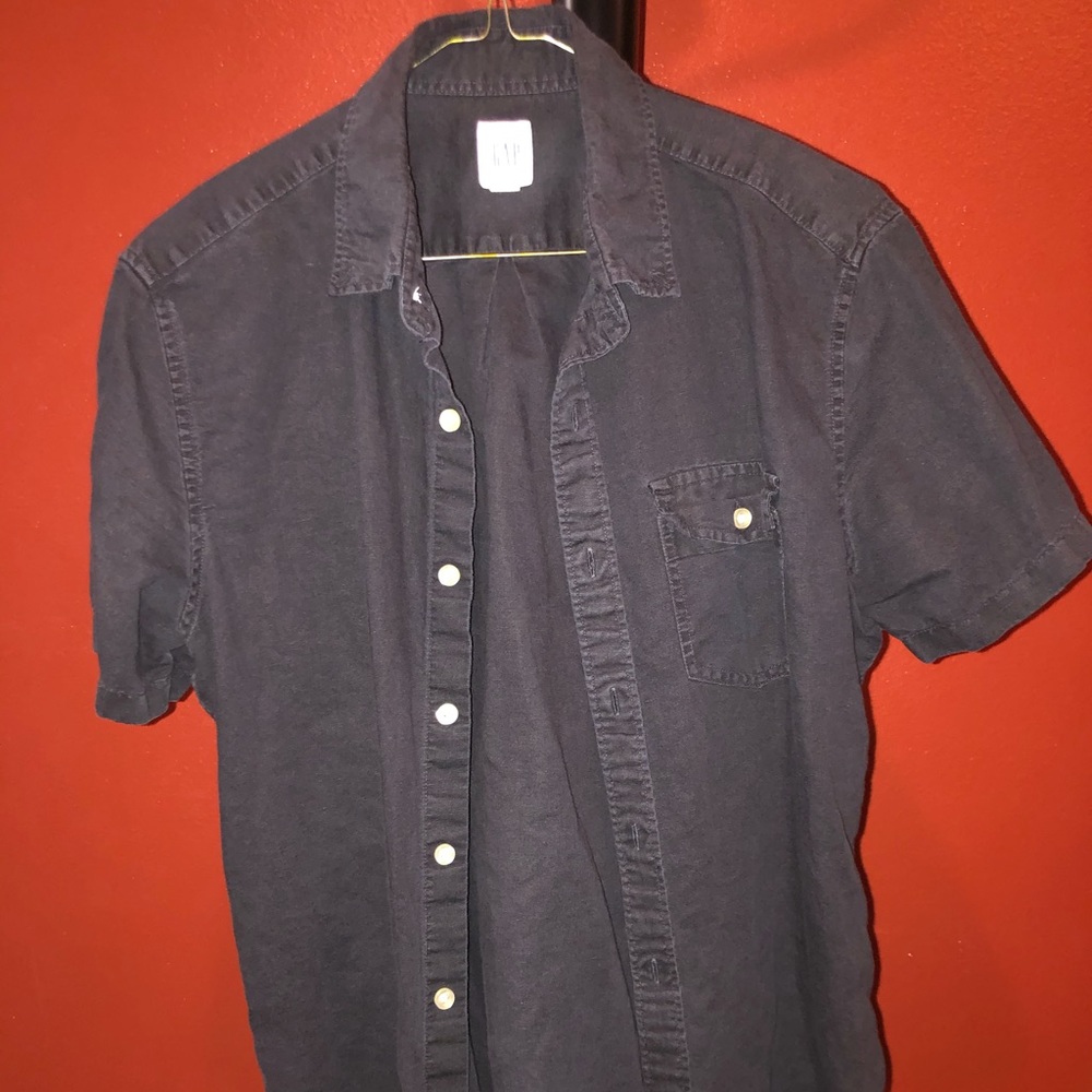 GAP - Black Short Sleeved Oxford Shirt